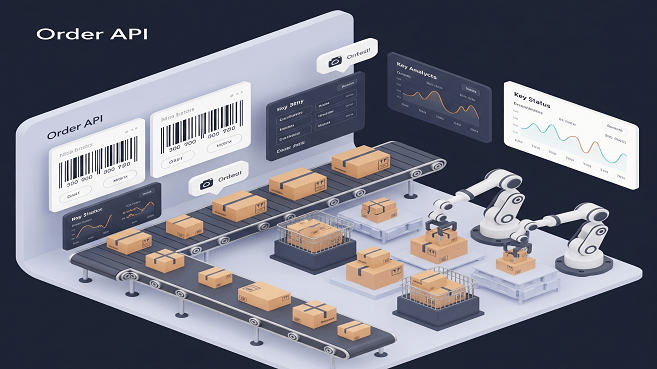 Order API utilized for order data analysis and business intelligence.