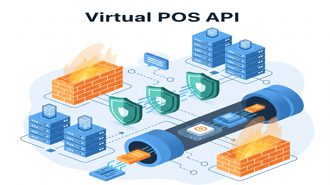 Virtual POS API enabling global transactions and fraud protection.