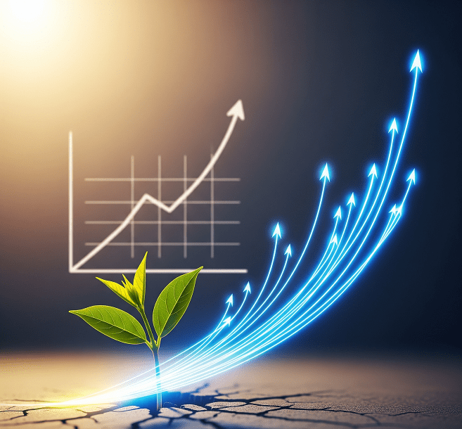 Accelerated growth through rapid expansion and market penetration.